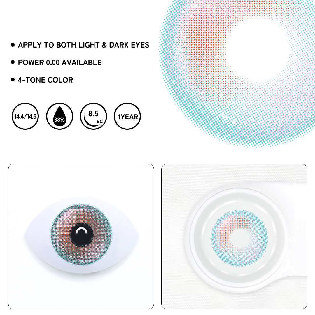 Aurra Blue-Pink Colored Contact Lenses
