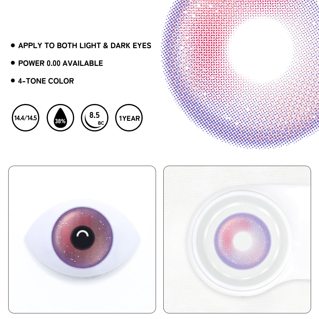Aurra Pink Colored Contact Lenses
