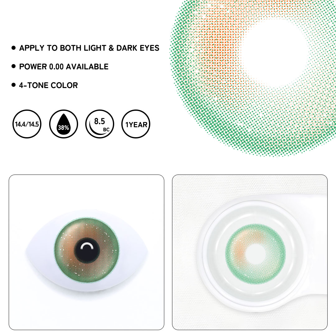 Aurra Green Colored Contact Lenses