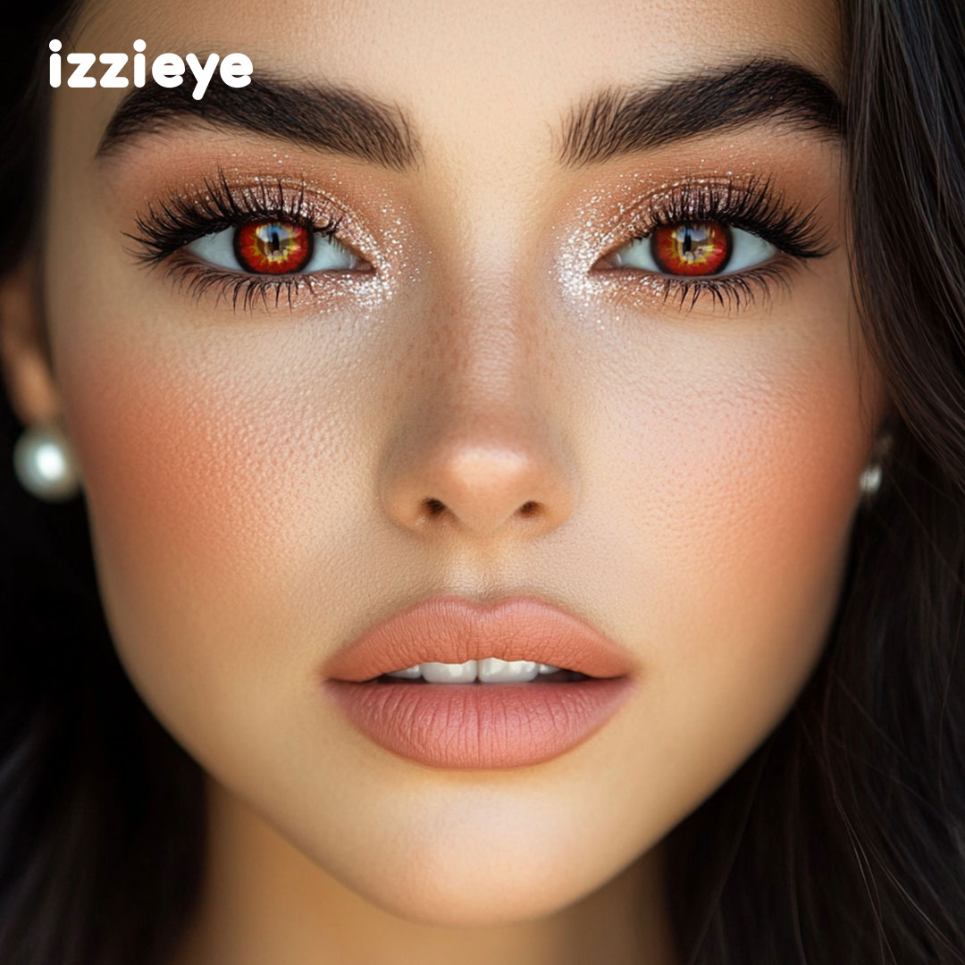 Borealis Red Prescription Colored Contact Lenses