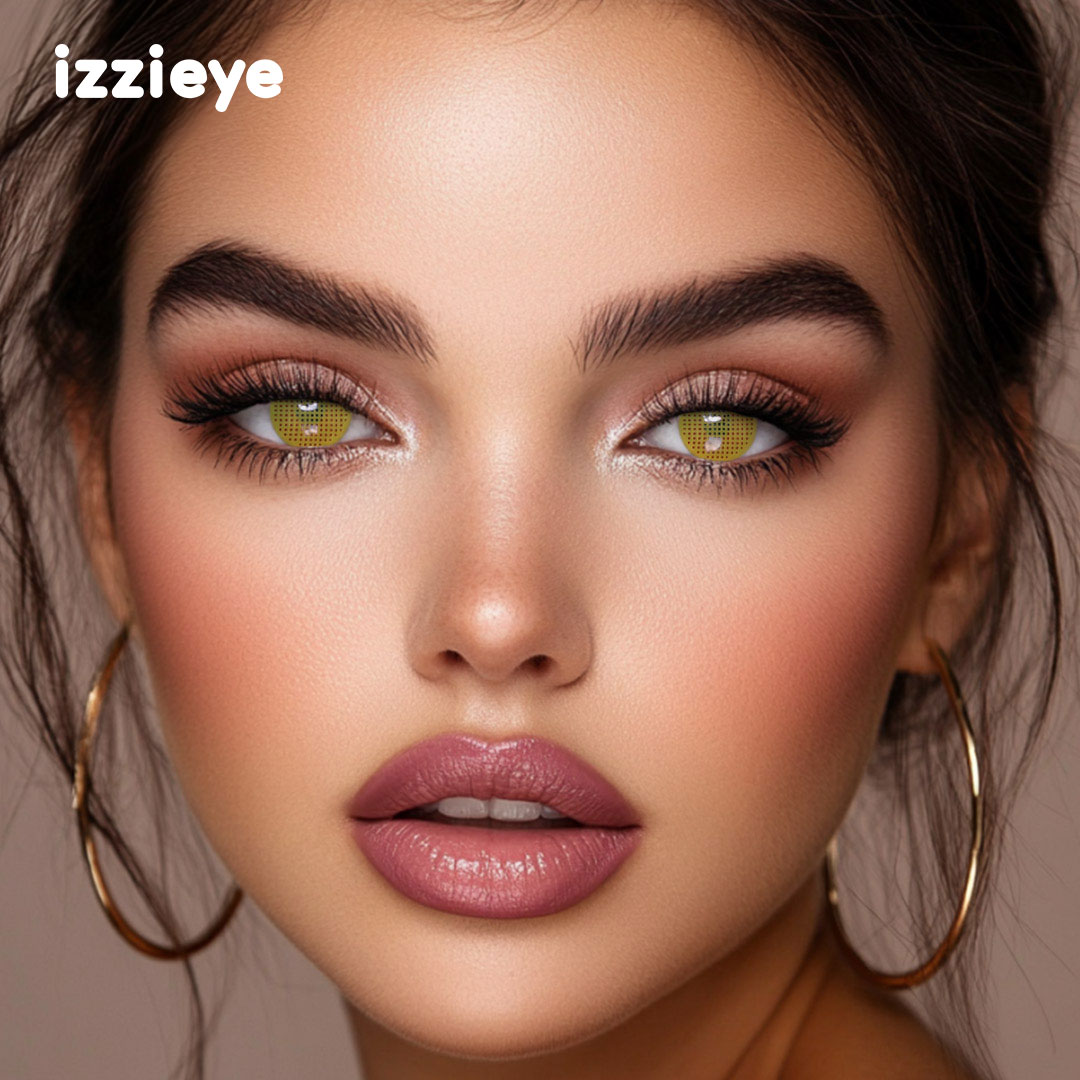 Screen Yellow Colored Contact Lenses