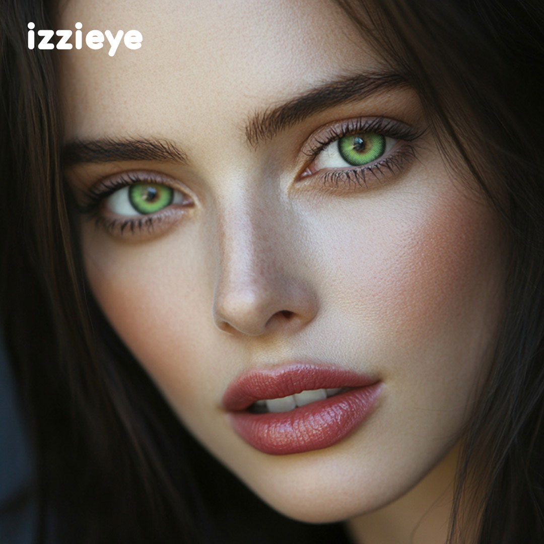 Elemental Shine Green Colored Contact Lenses