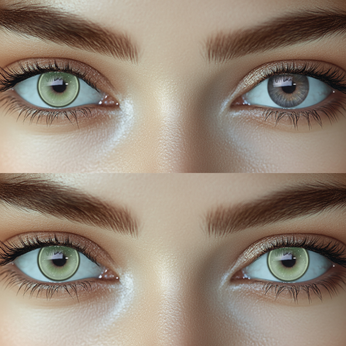 Prismatic Green Colored Contact Lenses