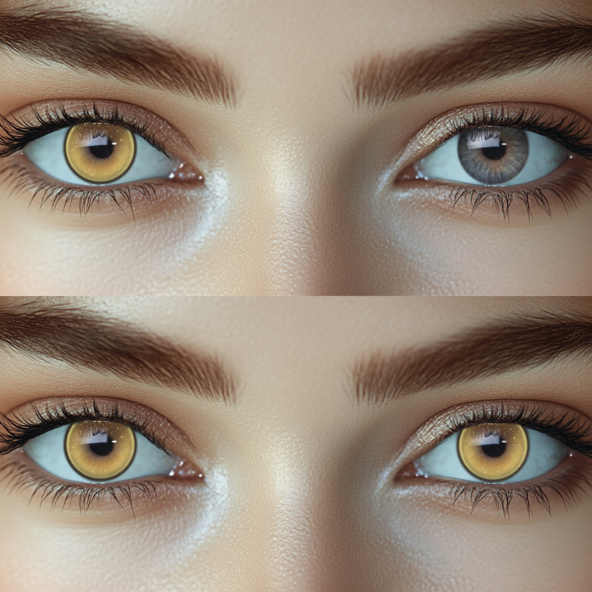 Prismatic Brown Colored Contact Lenses