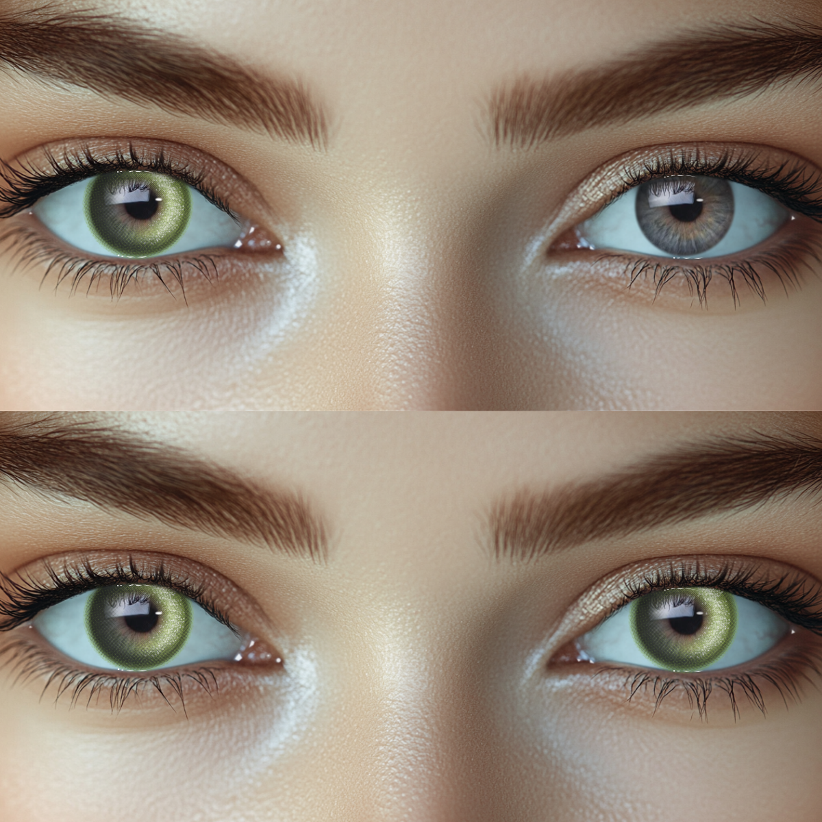 Twinkle Gaze Green Prescription Colored Contact Lenses