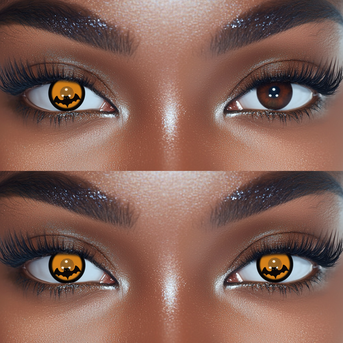 Cosplay Batshine Orange Colored Contact Lenses