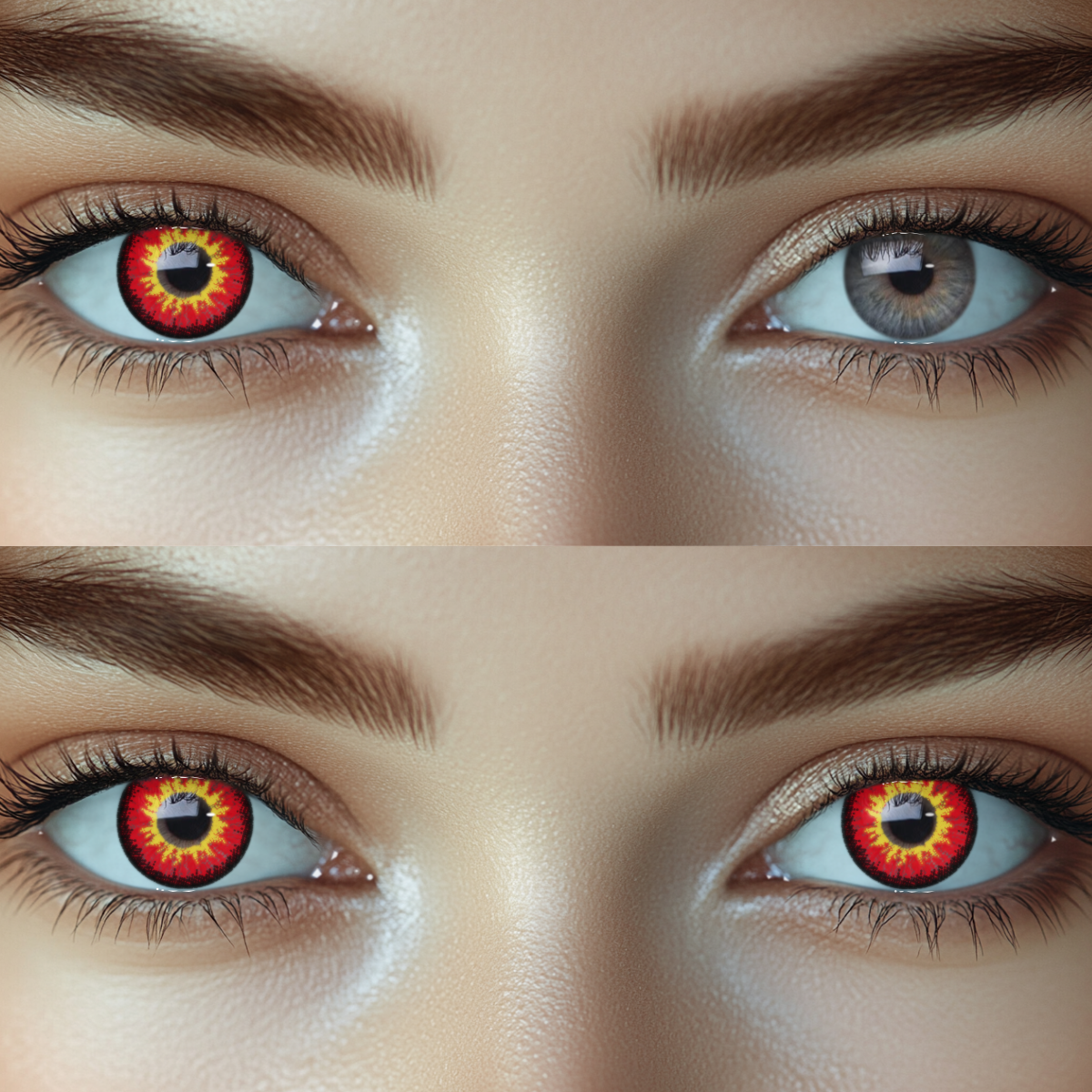 Borealis Red Prescription Colored Contact Lenses