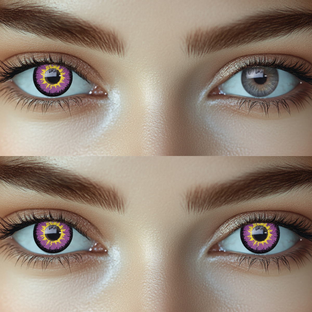 Borealis Purple Prescription Colored Contact Lenses