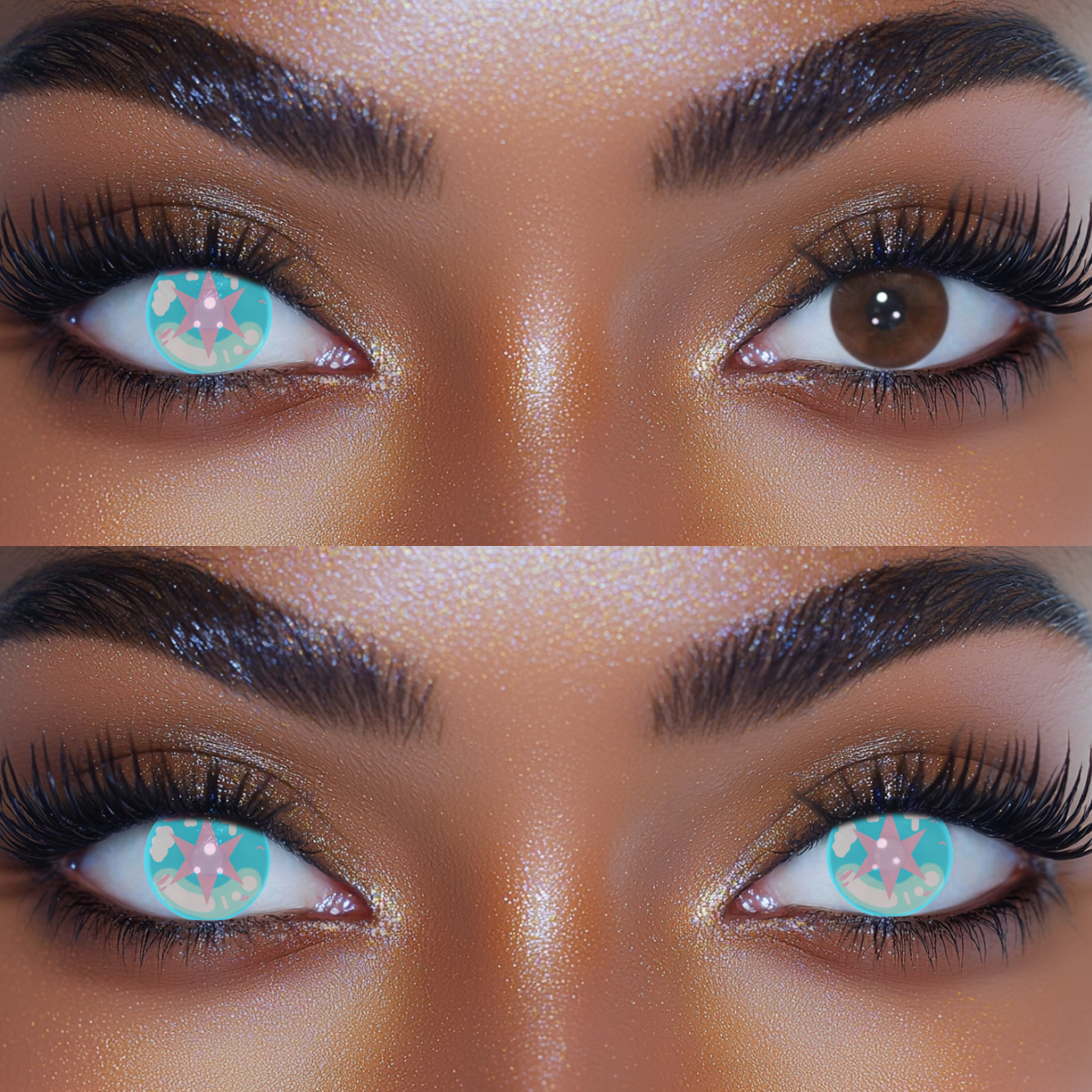 Cosplay Icy Radiance Blue Colored Contact Lenses