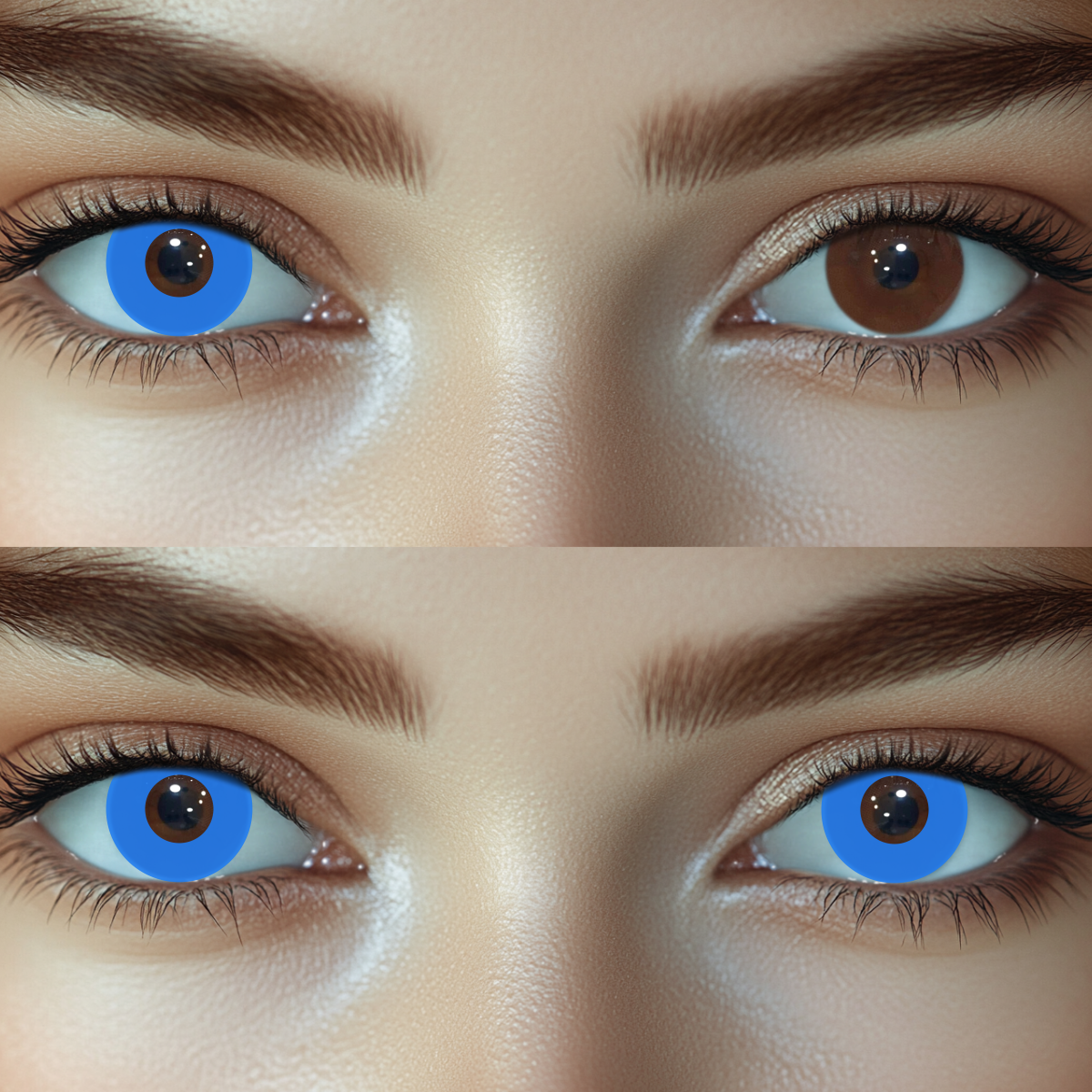 Pure Blue Colored Contact Lenses