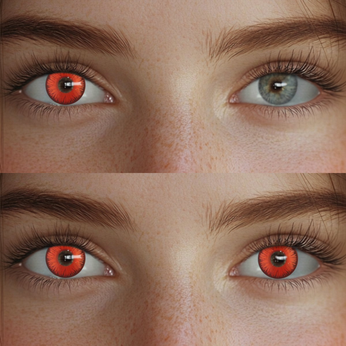 Cosplay Luminous Vibe Red Colored Contact Lenses