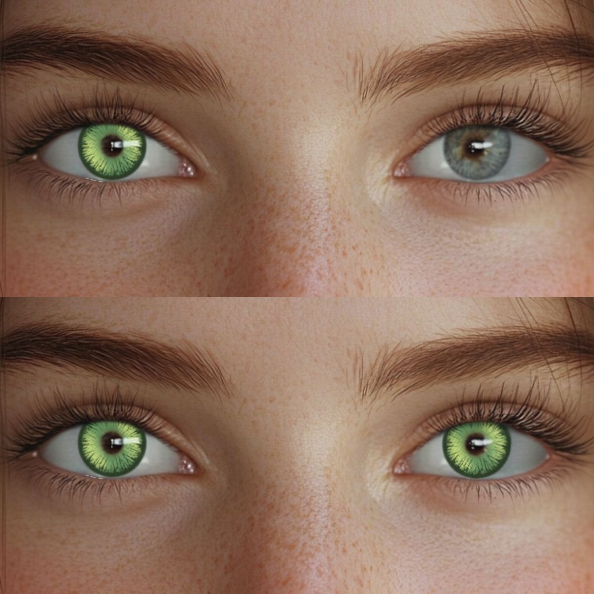 Cosplay Luminous Vibe Green Prescription Colored Contact Lenses