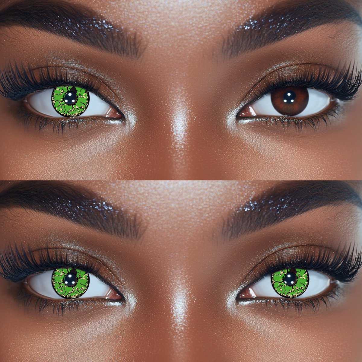 Fissure Green Colored Contact Lenses