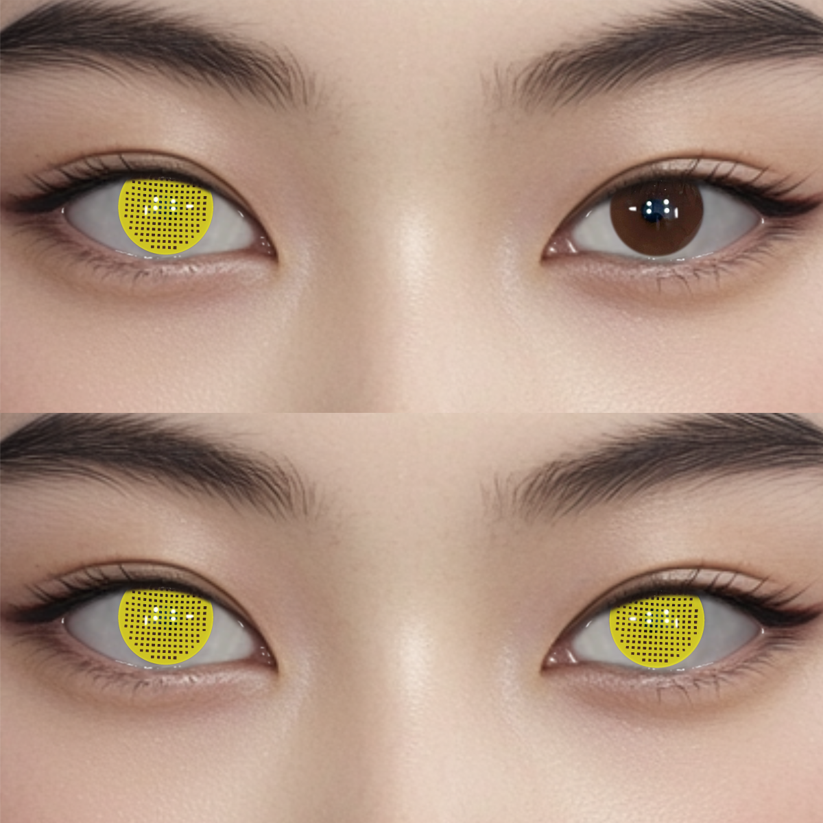 Screen Yellow Colored Contact Lenses