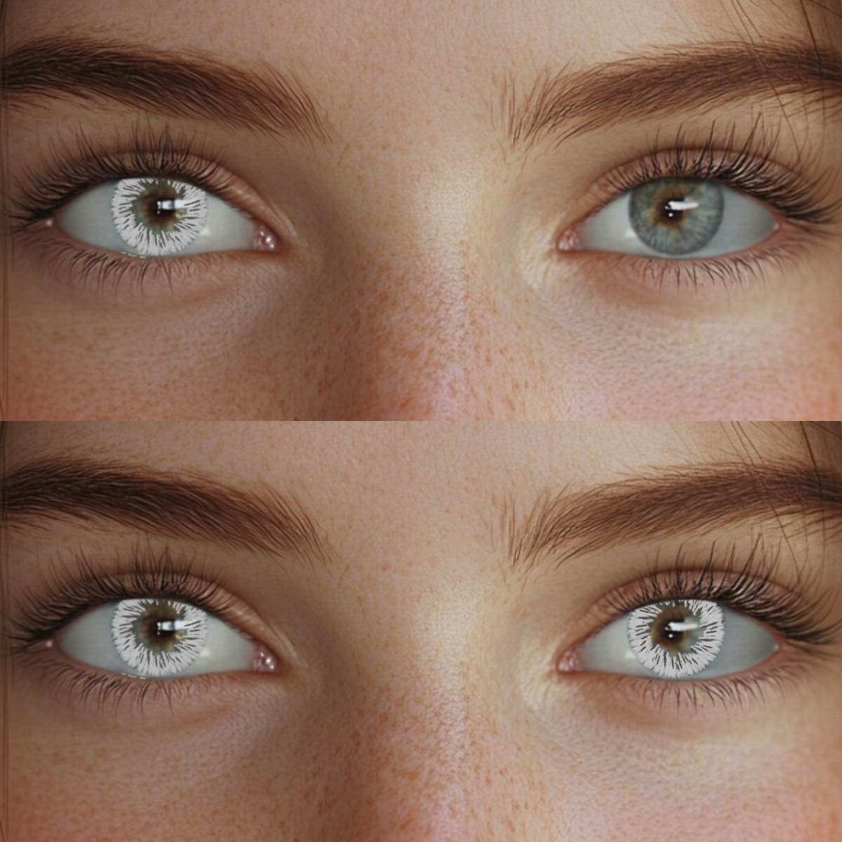 Fireworks Gray Prescription Colored Contact Lenses