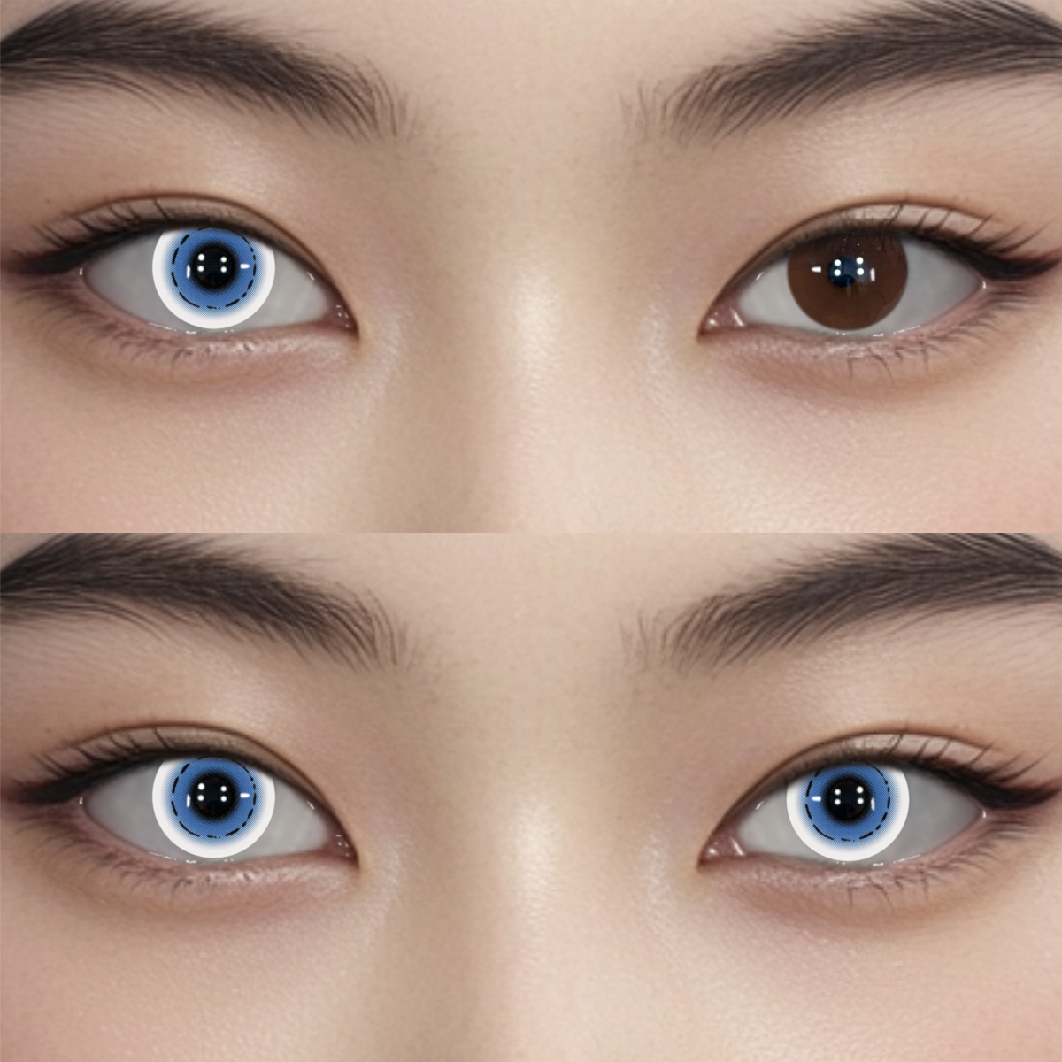 Cosplay Gaze Whirl Blue Colored Contact Lenses