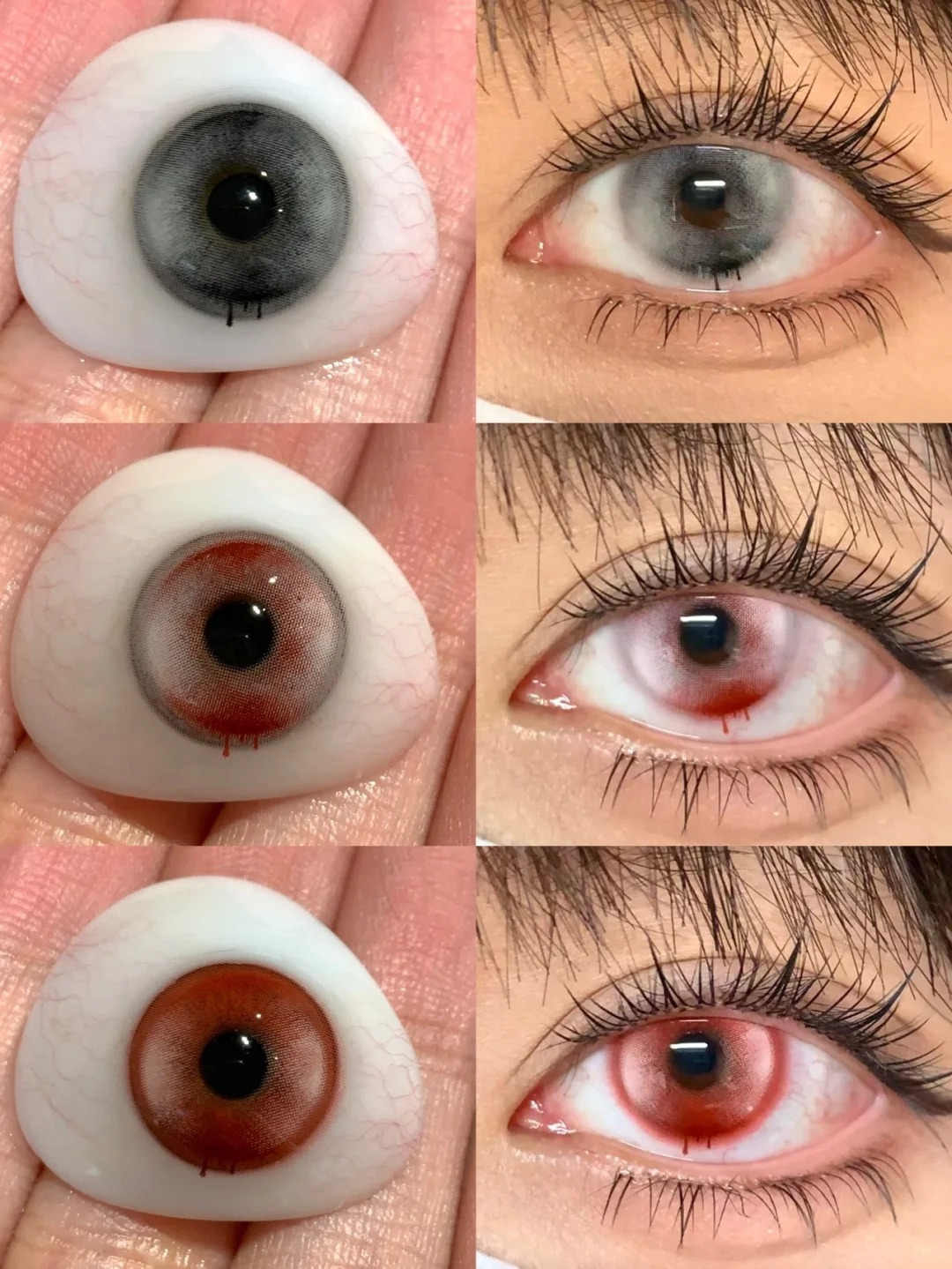 Cosplay Nightmare Black Colored Contact Lenses