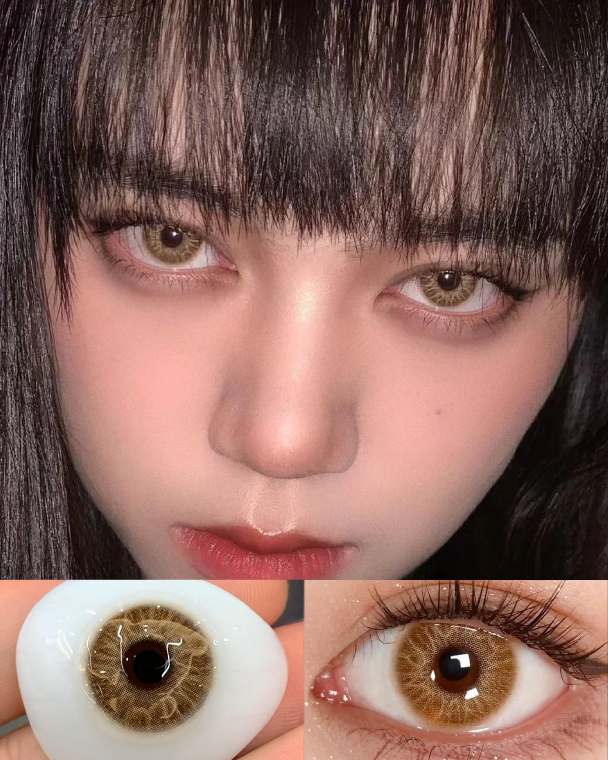 Love Story Pea Brown Prescription Colored Contact Lenses