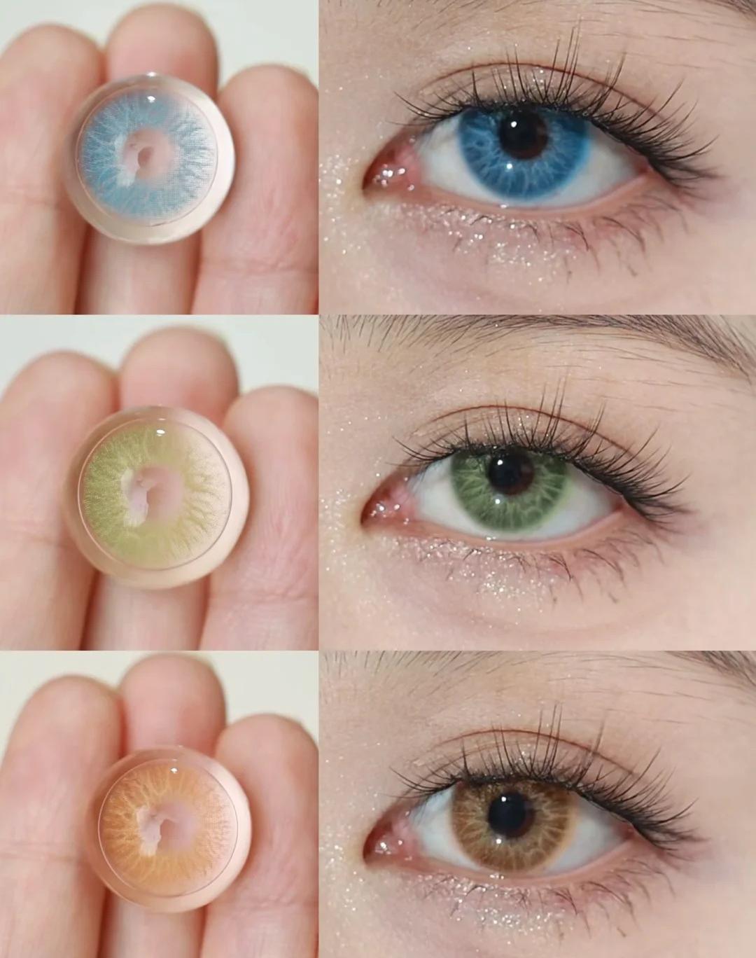 Love Story Pea Brown Prescription Colored Contact Lenses