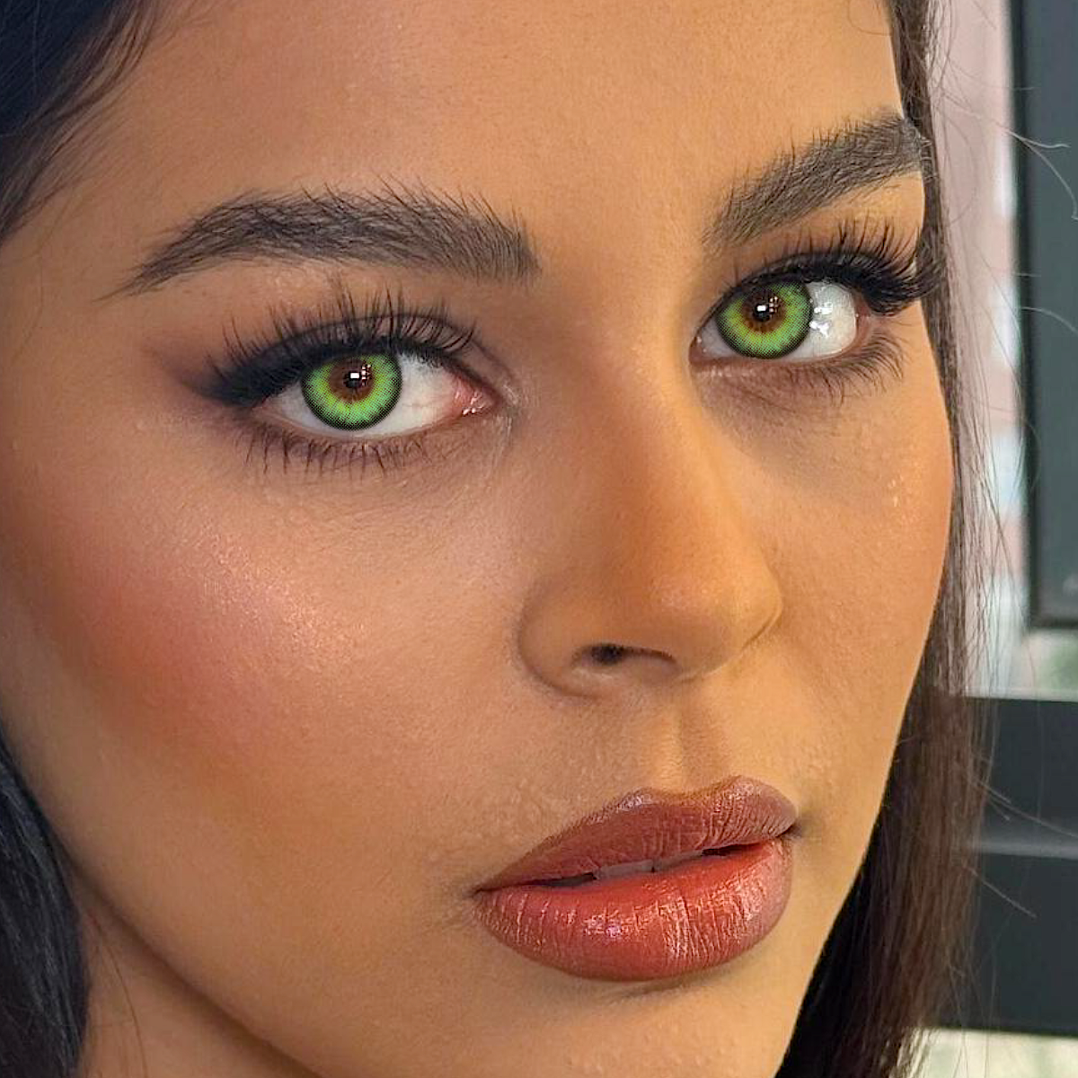Elemental Shine Green Colored Contact Lenses