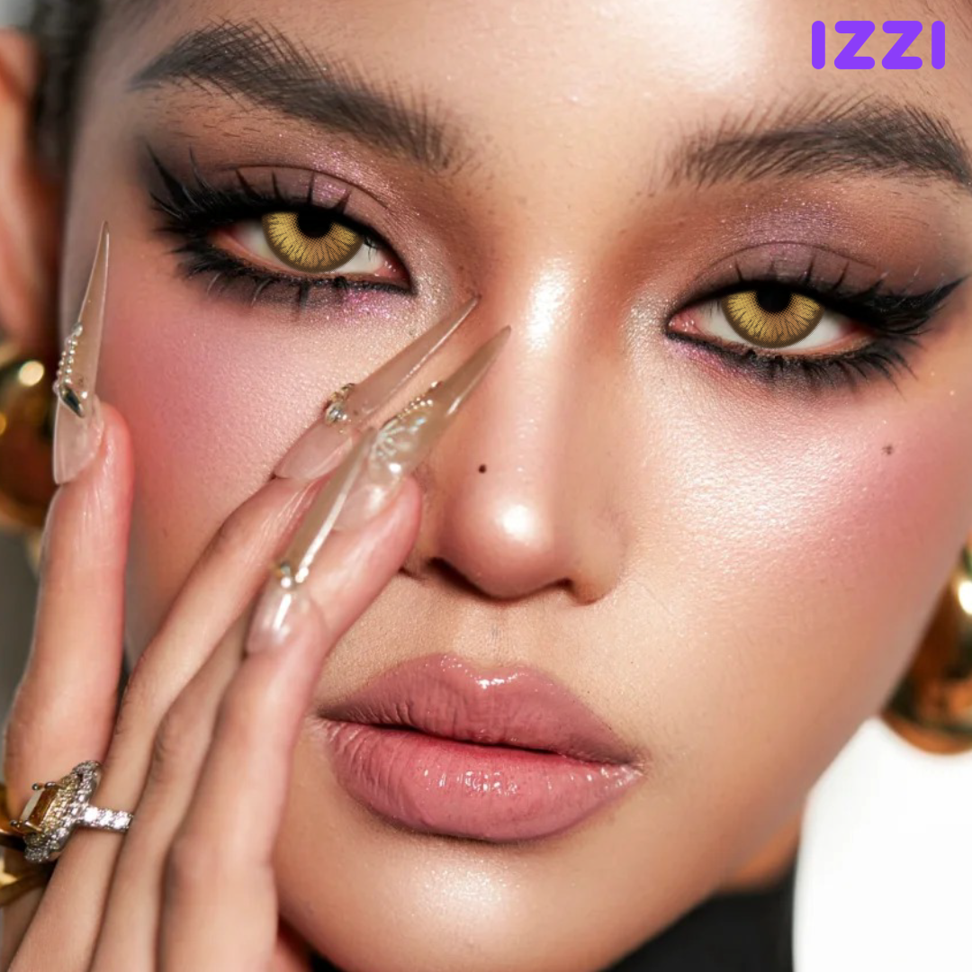 Cosplay Luminous Vibe Brown Prescription Colored Contact Lenses