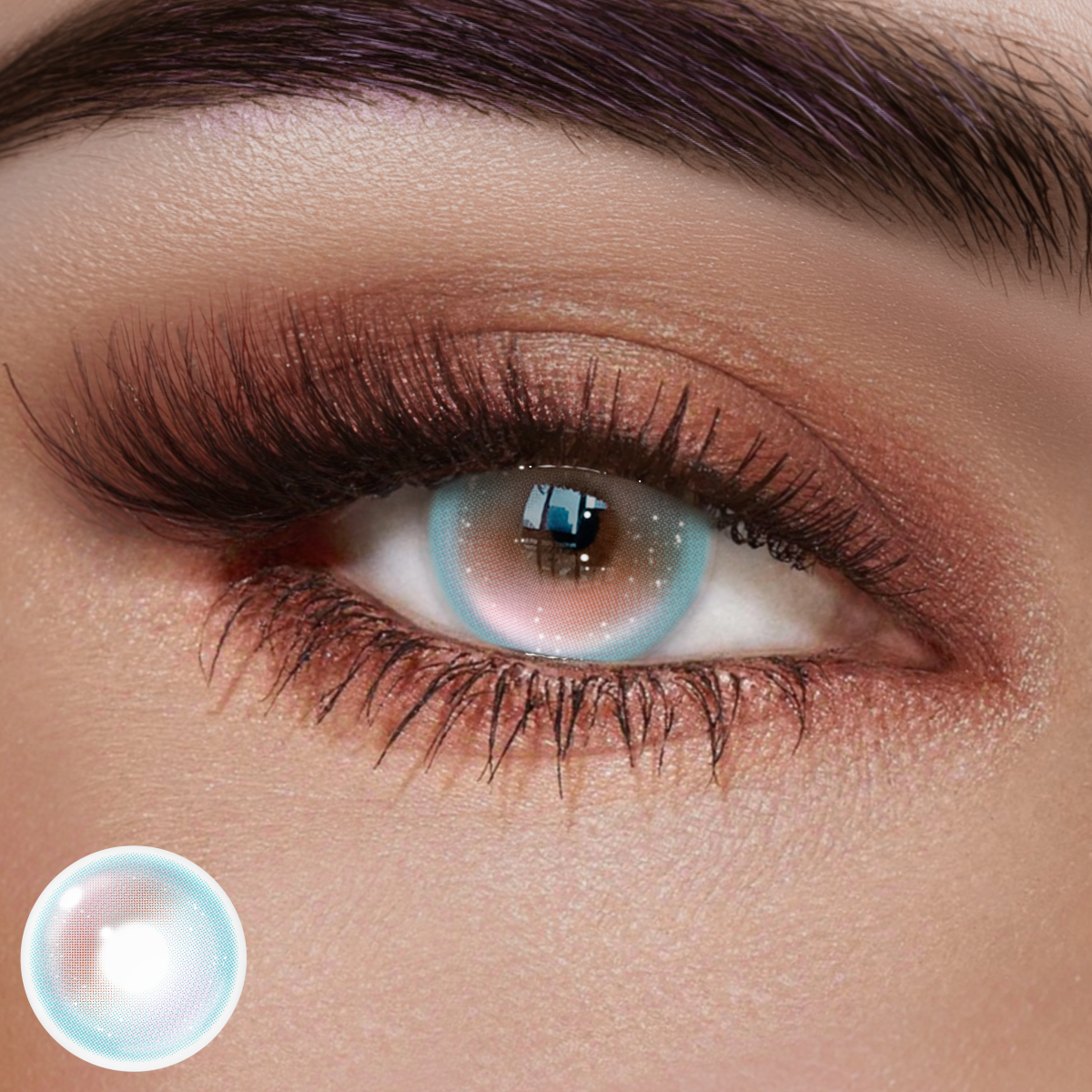 Aurra Blue-Pink Colored Contact Lenses