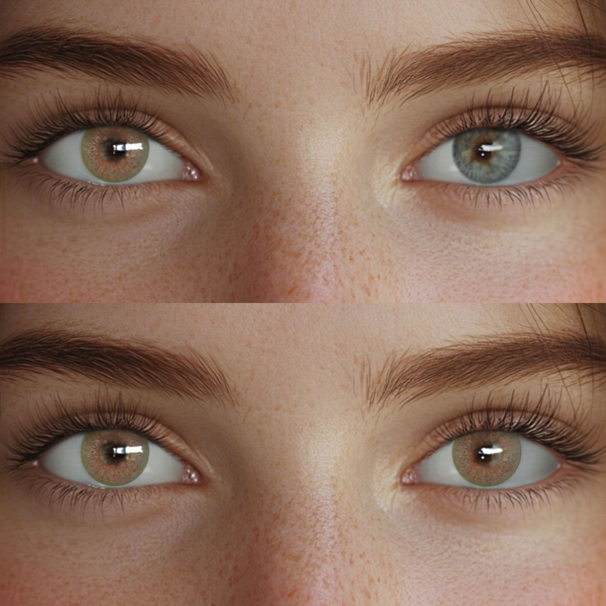 Honeydew Brown-Green Colored Contact Lenses | Daily，10Pcs