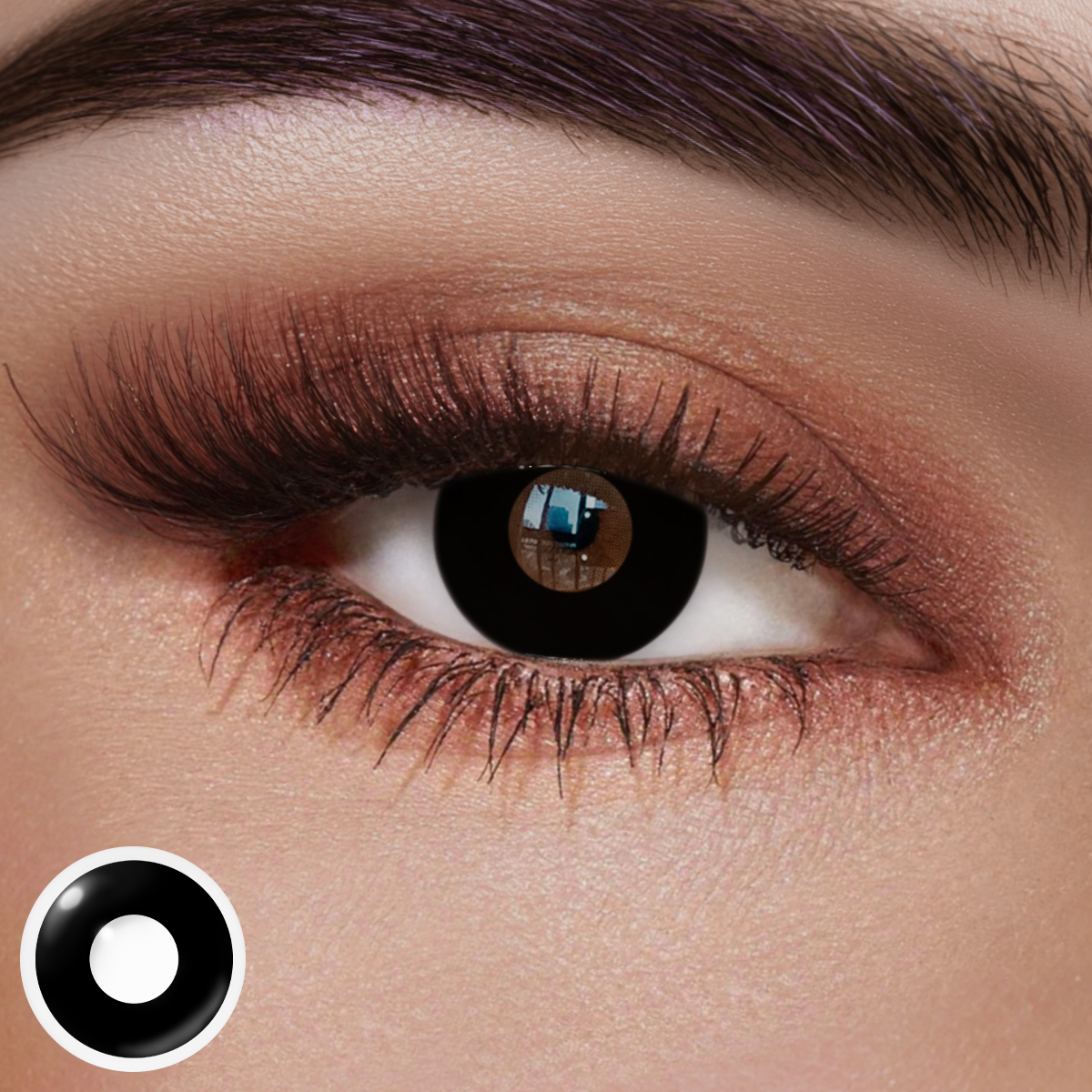 Blank Black Colored Contact Lenses