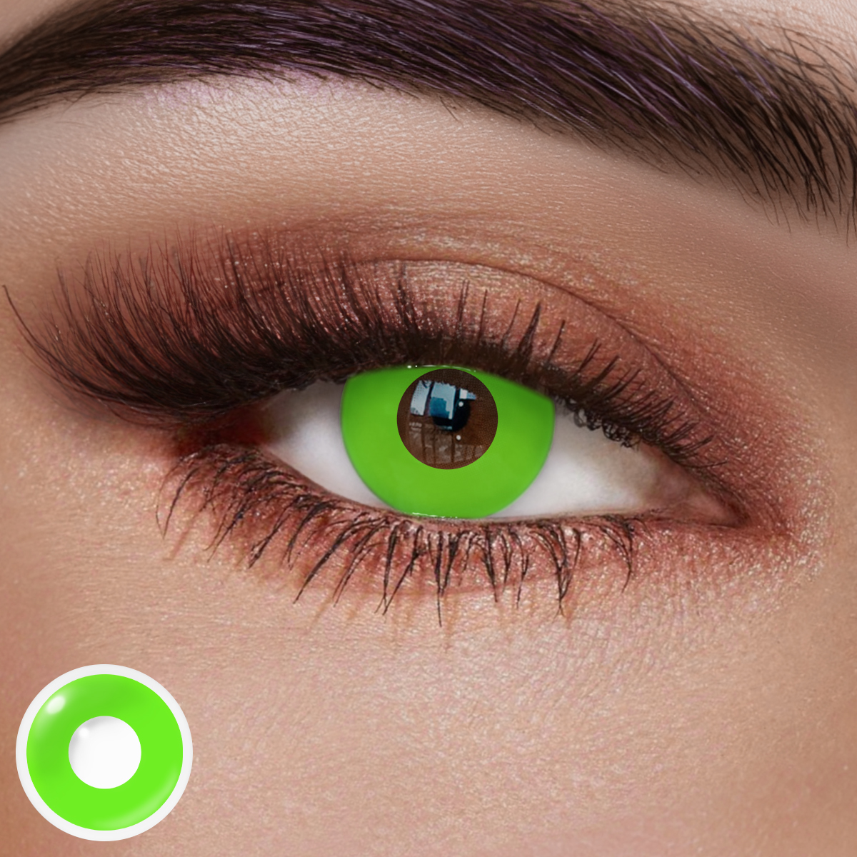 Blank Green Colored Contact Lenses
