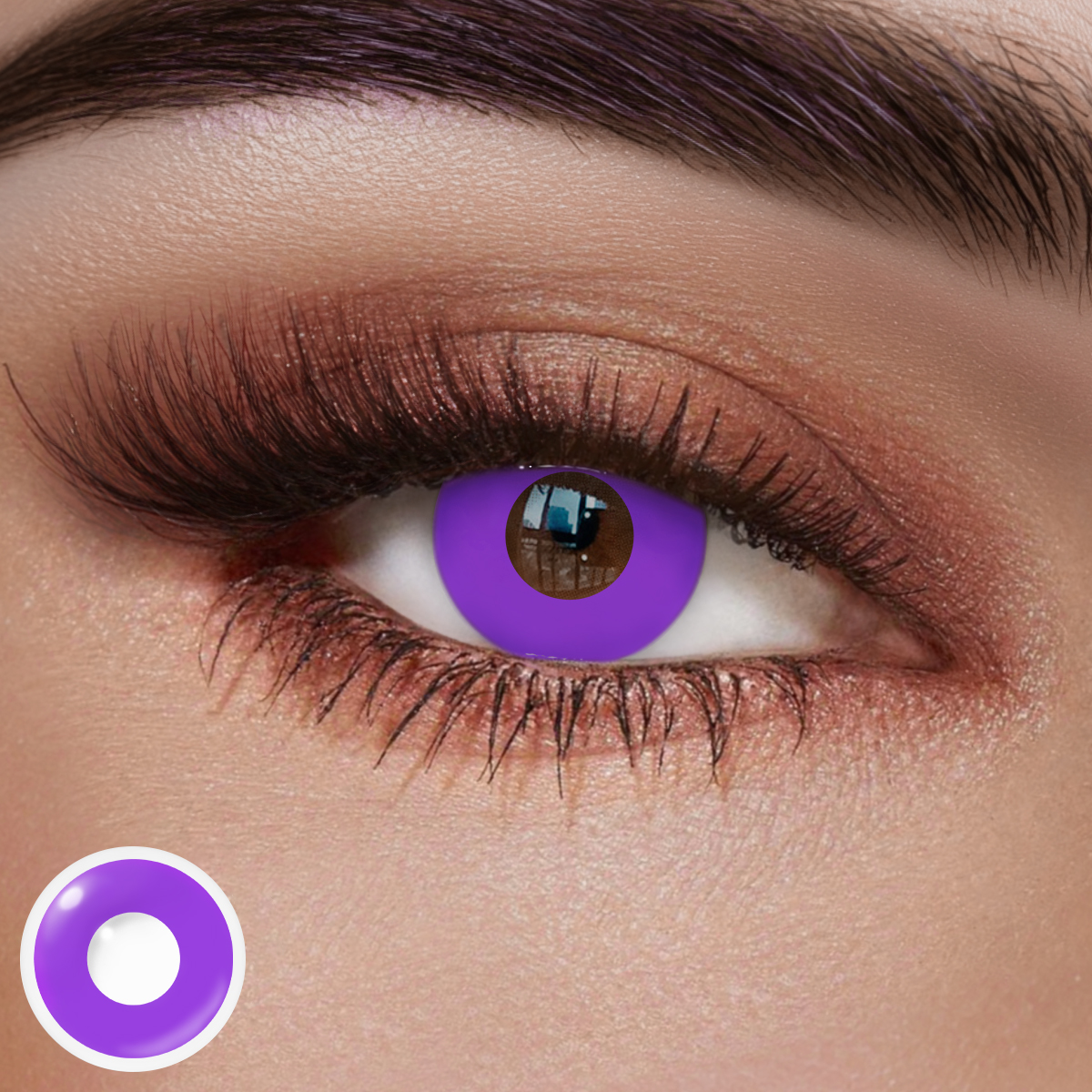 Blank Purple Colored Contact Lenses