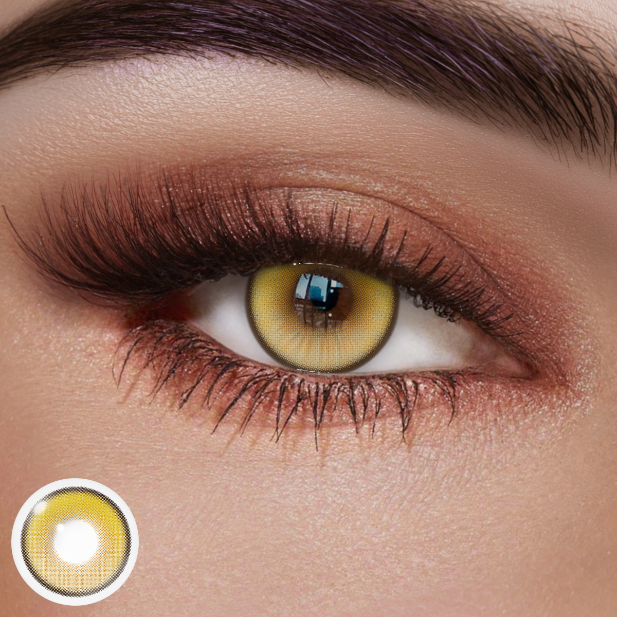 Coastal Yellow Colored Contact Lenses
