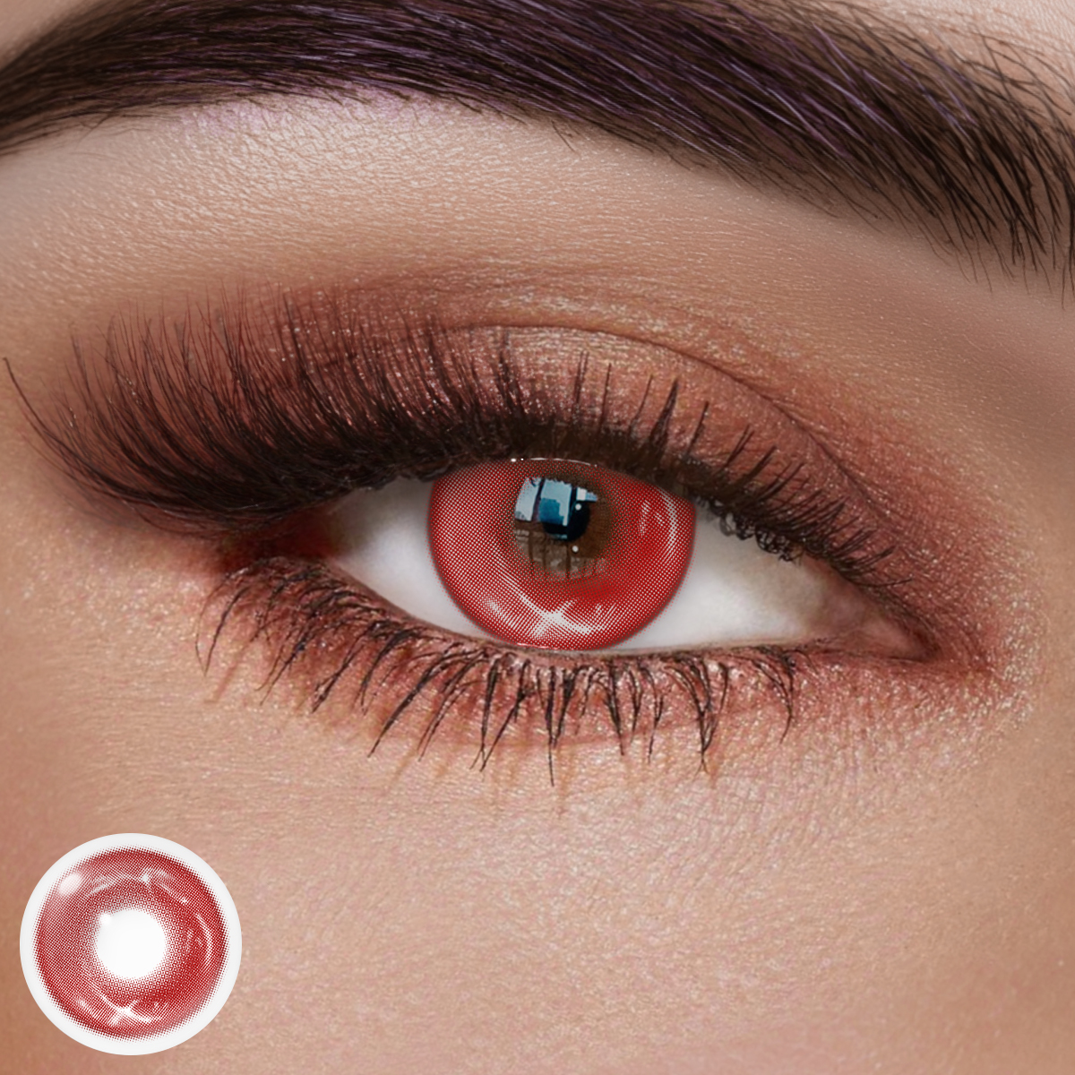 Fury Red Colored Contact Lenses