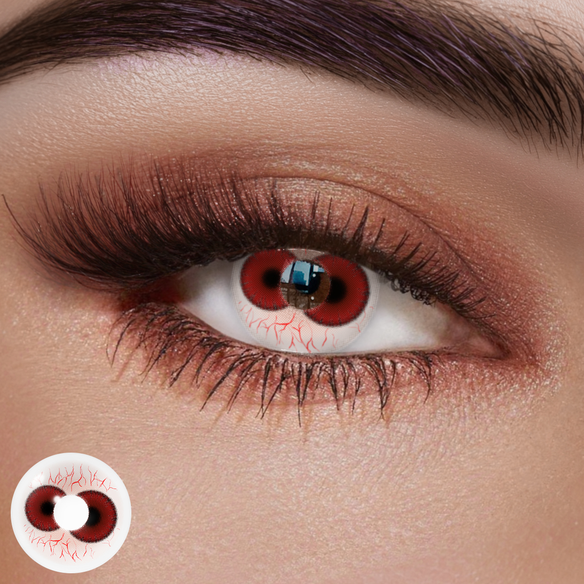 Dual Ember Red Colored Contact Lenses