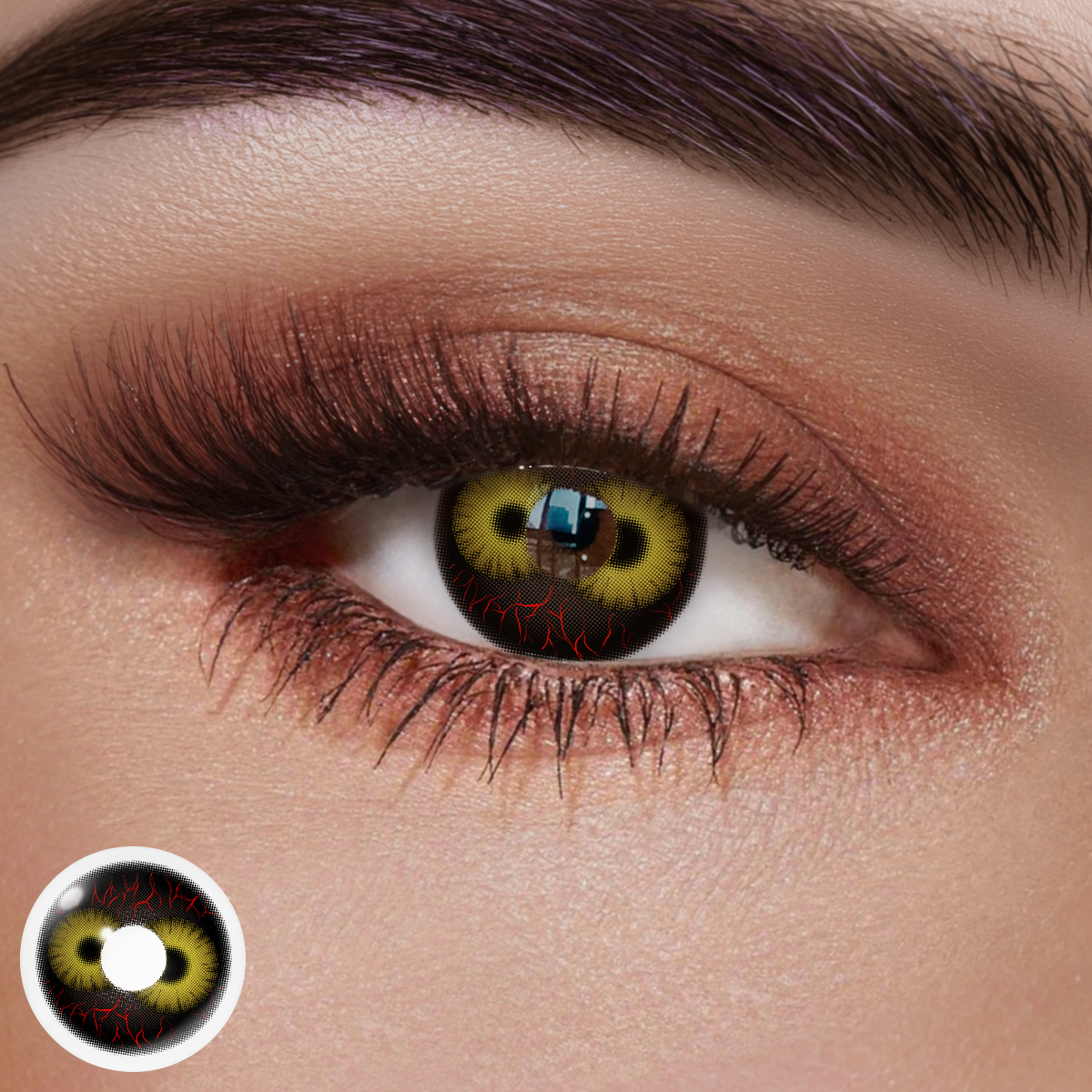 Dual Ember Brown Colored Contact Lenses