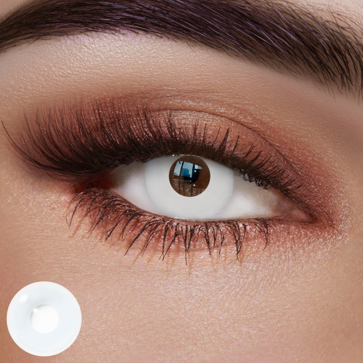 Blank White Colored Contact Lenses