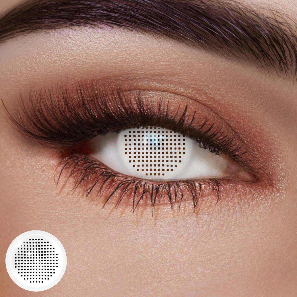 Screen White Colored Contact Lenses