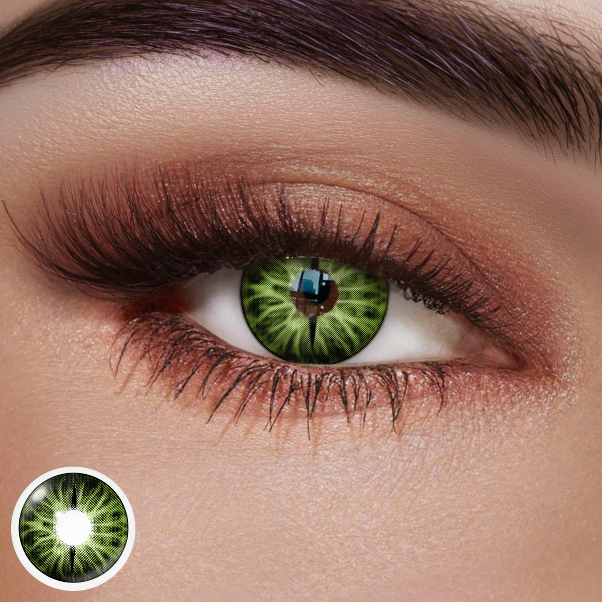 Snake Gaze Green Colored Contact Lenses