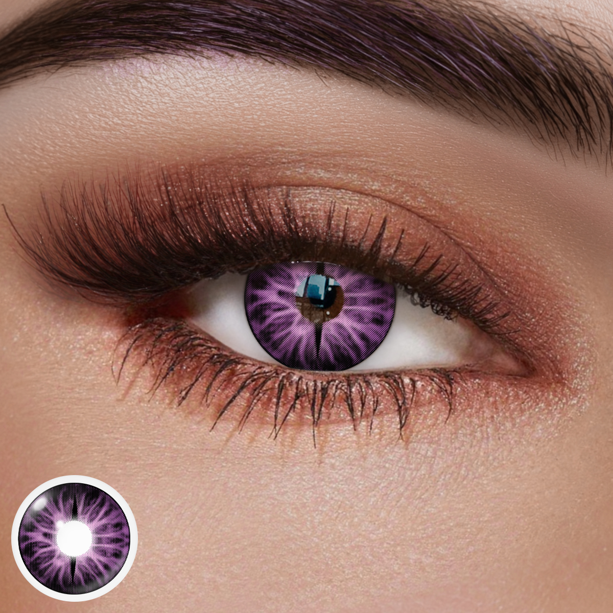 Snake Gaze Purple Colored Contact Lenses
