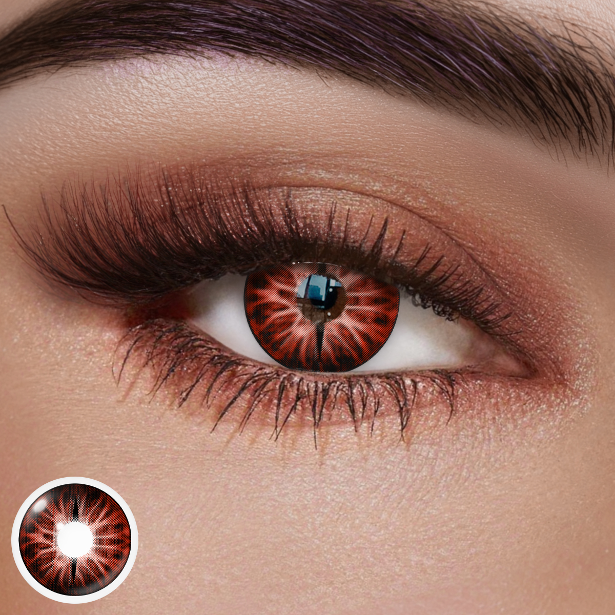 Snake Gaze Red Colored Contact Lenses