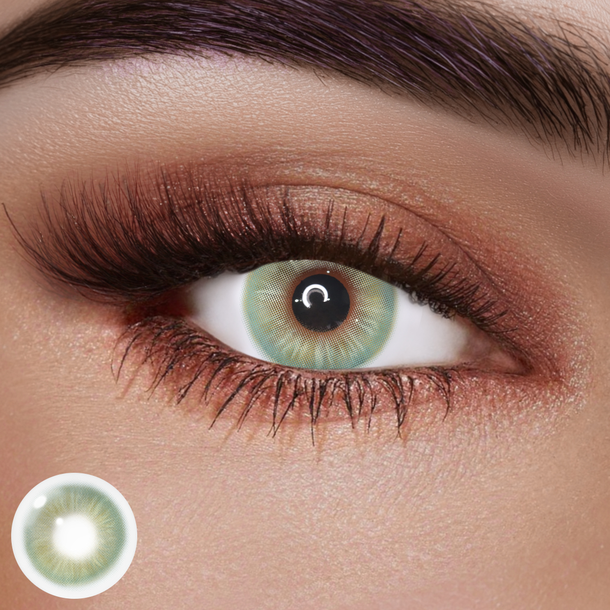 Hybrid Green Colored Contact Lenses