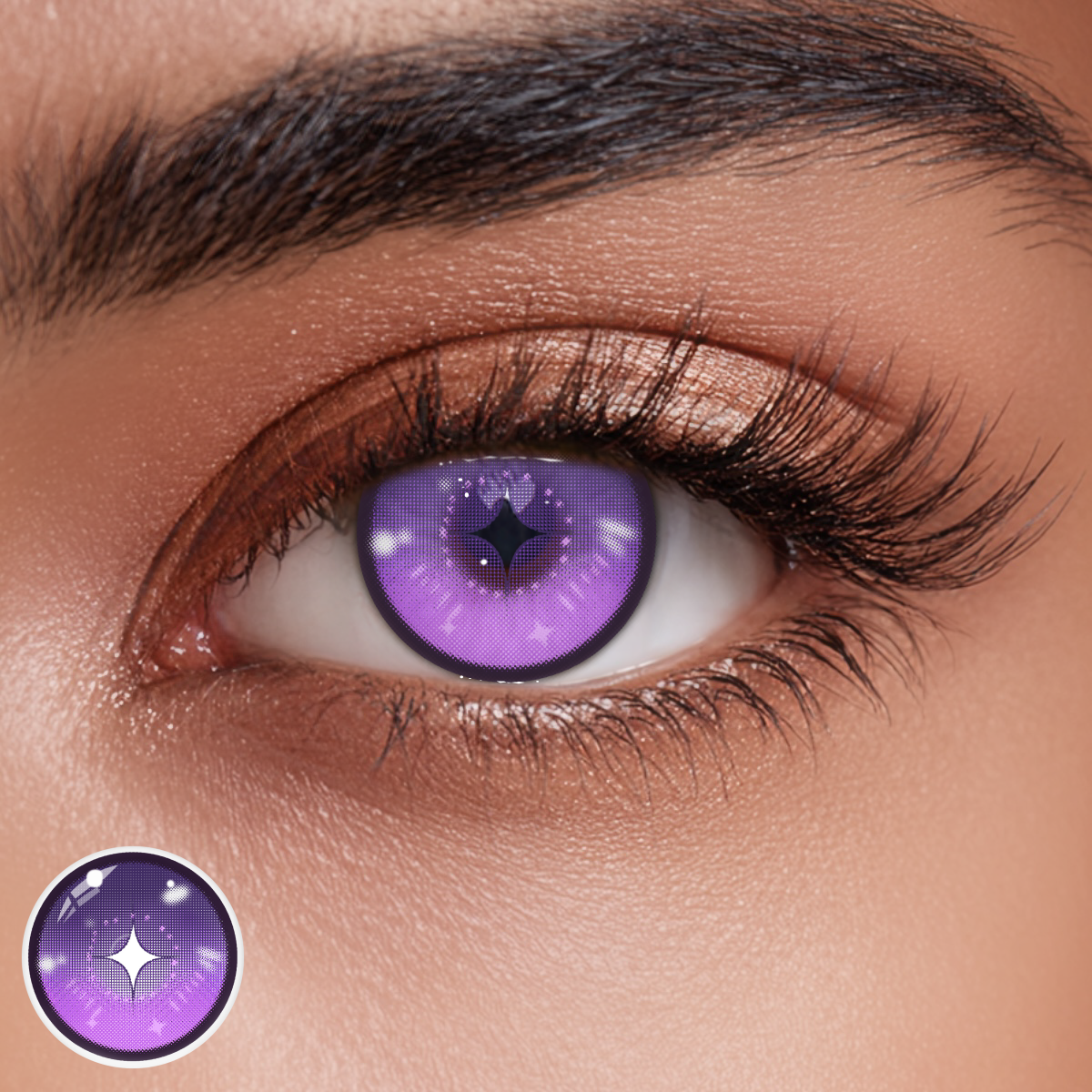 Cosplay Amethyst Blaze Purple Colored Contact Lenses