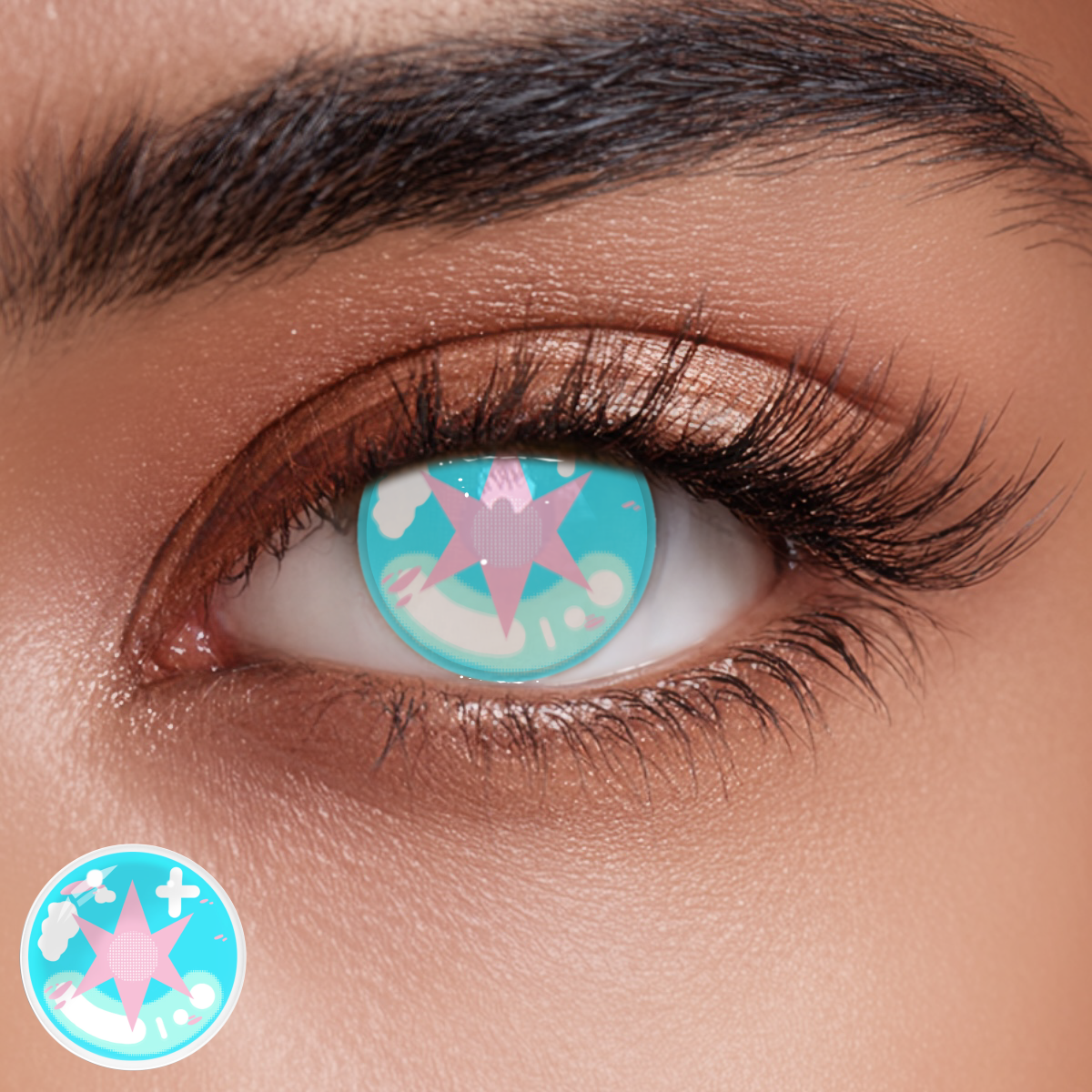 Cosplay Icy Radiance Blue Colored Contact Lenses