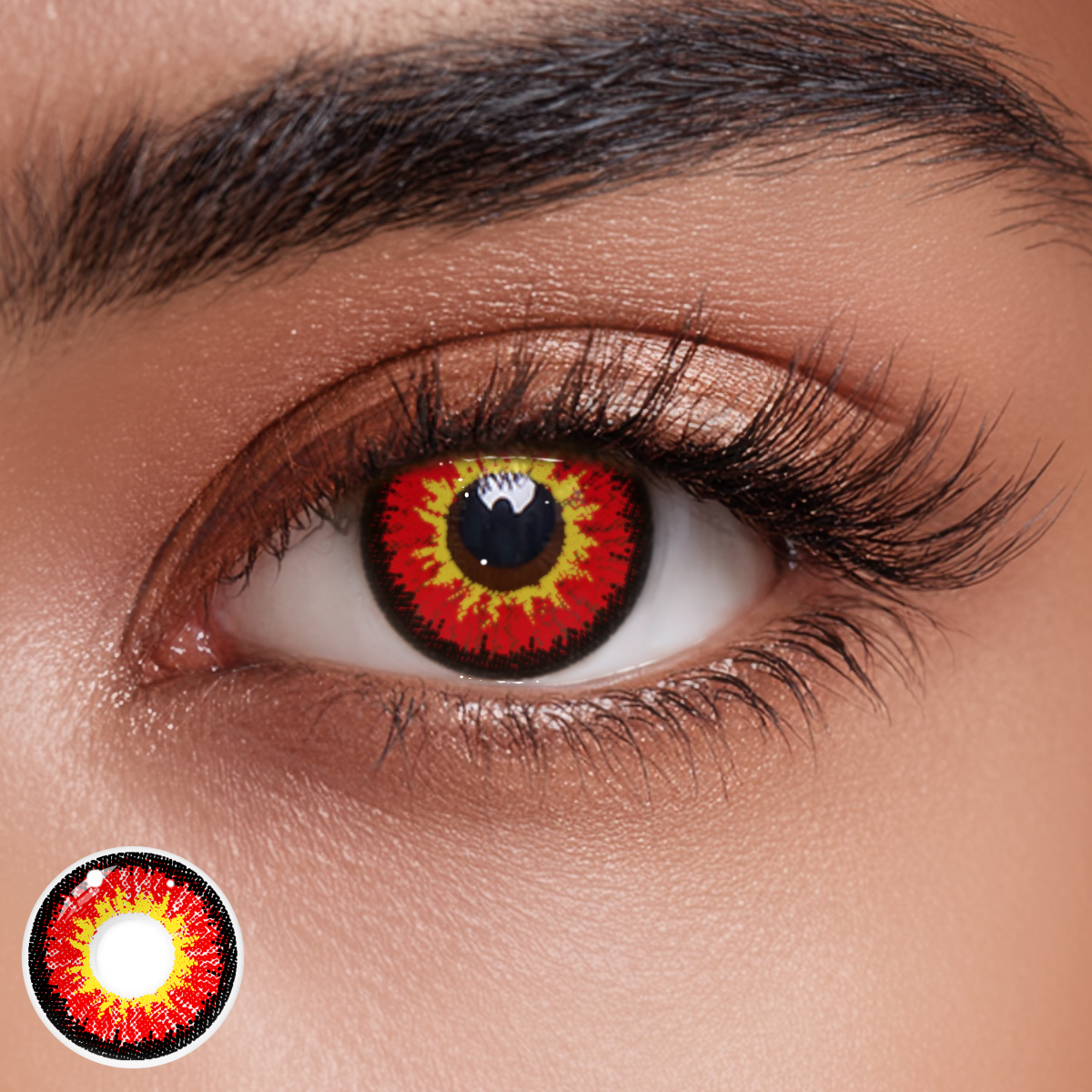 Borealis Red Prescription Colored Contact Lenses