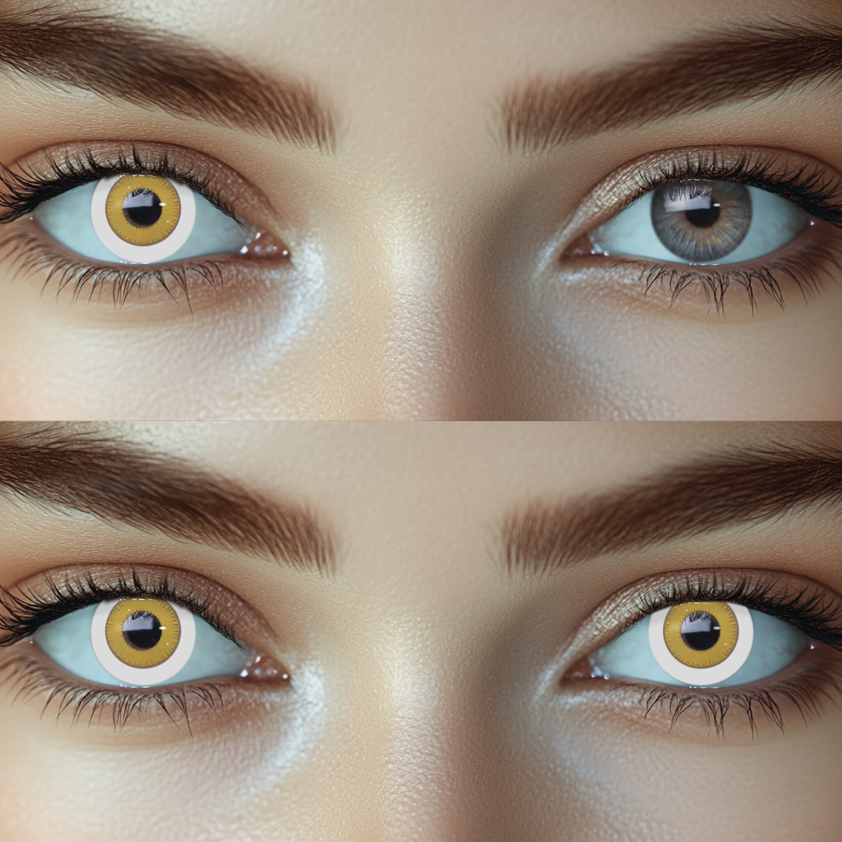 Cosplay Helios Yellow Colored Contact Lenses