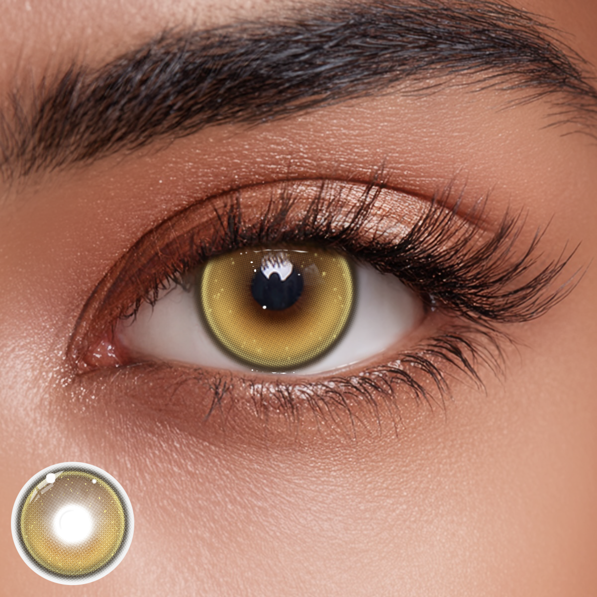 Prismatic Brown Colored Contact Lenses