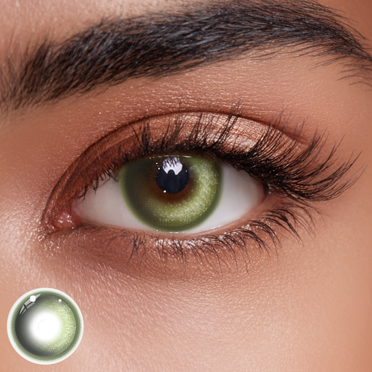 Twinkle Gaze Green Prescription Colored Contact Lenses