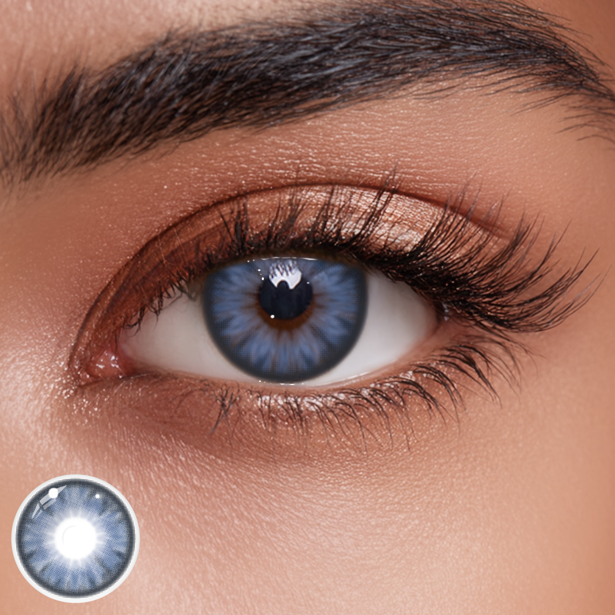Ethereal Bloom Blue Prescription Colored Contact Lenses