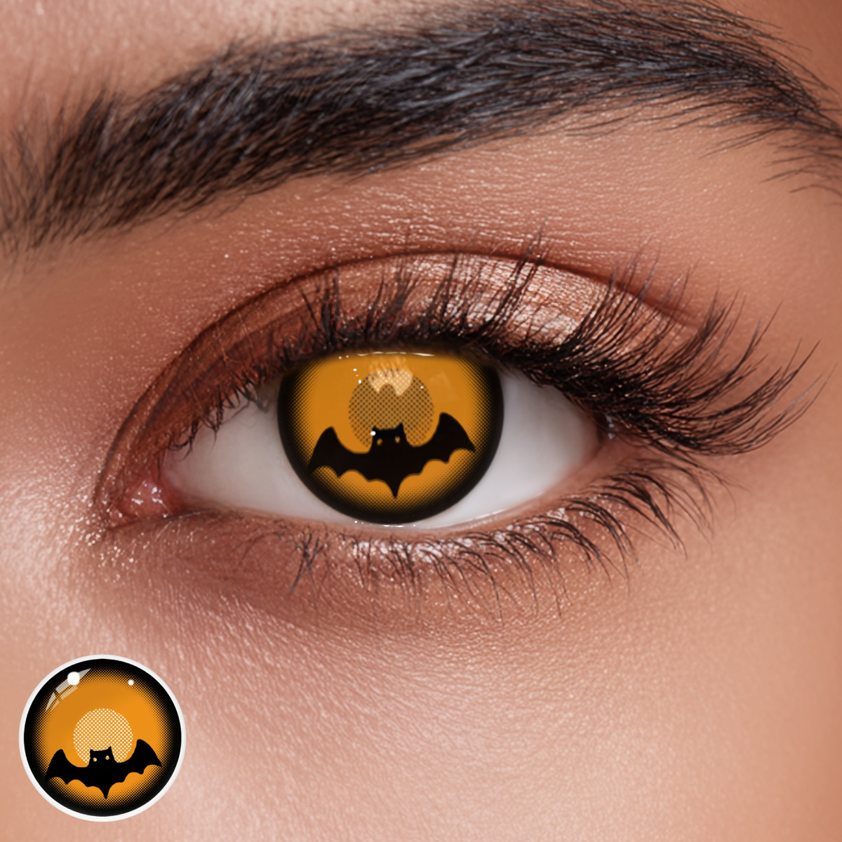 Cosplay Batshine Orange Colored Contact Lenses