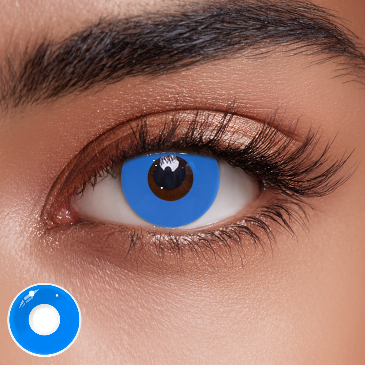 Pure Blue Colored Contact Lenses