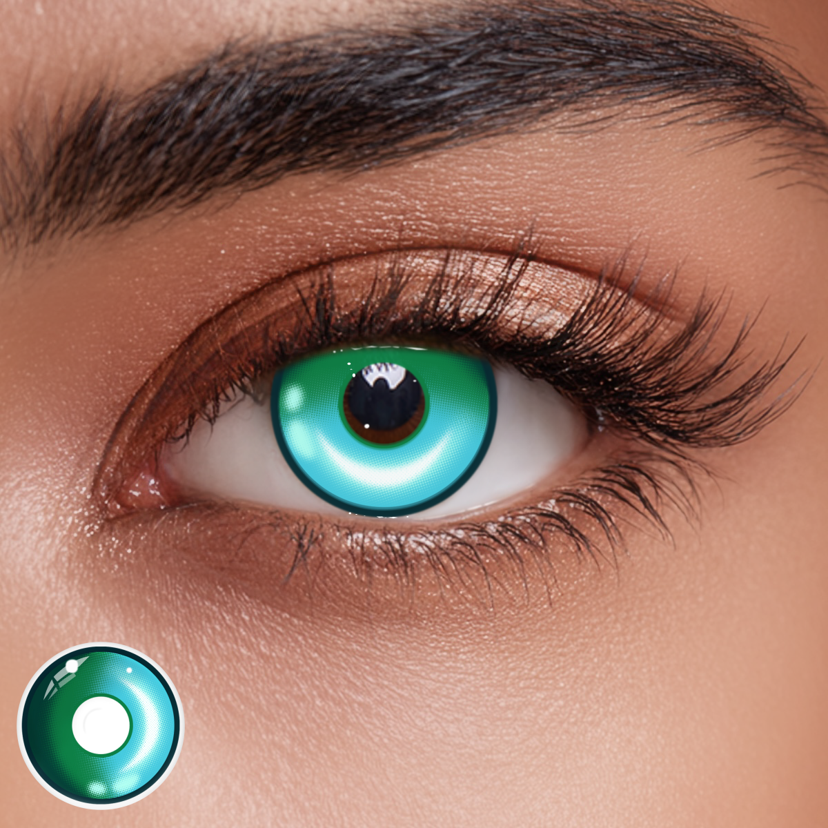 Cosplay Agate Green Colored Contact Lenses